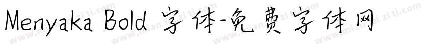 Menyaka Bold 字体字体转换